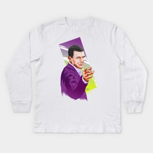 Antonio Banderas - An illustration by Paul Cemmick Kids Long Sleeve T-Shirt